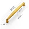 imageRavinte 10 Pack Solid 614 Inch Cabinet Handles Matte Black Pulls for Kitchen Drawers Cabinets Cupboards  Hardware HandlesBrushed Brass