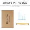 imageRavinte 10 Pack Solid 614 Inch Cabinet Handles Matte Black Pulls for Kitchen Drawers Cabinets Cupboards  Hardware HandlesBrushed Brass