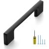 imageRavinte 10 Pack Wide Foot Cabinet Pulls 3 Inch Polished Chrome Cabinet Handles Kitchen Hardware for Cabinet Polished Chrome Drawer Pulls Come with ScrewdriverMatte Black