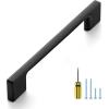 imageRavinte 10 Pack Wide Foot Cabinet Pulls 3 Inch Polished Chrome Cabinet Handles Kitchen Hardware for Cabinet Polished Chrome Drawer Pulls Come with ScrewdriverMatte Black