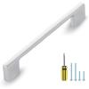 imageRavinte 10 Pack Wide Foot Cabinet Pulls 3 Inch Polished Chrome Cabinet Handles Kitchen Hardware for Cabinet Polished Chrome Drawer Pulls Come with ScrewdriverPolished Chrome