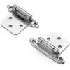 imageRavinte 12 Overlay Cabinet Hinges  30 Pack 15 Pairs Black SemiConcealed Face Mount Hardware  SelfClosing Decorative Kitchen Cupboard Hinges With Door BumpersPolished Chrome
