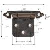 imageRavinte 12 Overlay Cabinet Hinges  30 Pack 15 Pairs Black SemiConcealed Face Mount Hardware  SelfClosing Decorative Kitchen Cupboard Hinges With Door BumpersAntique Copper