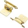 imageRavinte 12 Overlay Cabinet Hinges  30 Pack 15 Pairs Black SemiConcealed Face Mount Hardware  SelfClosing Decorative Kitchen Cupboard Hinges With Door BumpersGold
