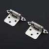 imageRavinte 12 Overlay Cabinet Hinges  30 Pack 15 Pairs Black SemiConcealed Face Mount Hardware  SelfClosing Decorative Kitchen Cupboard Hinges With Door BumpersSatin Nickel