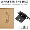 imageRavinte 12 Overlay Cabinet Hinges  30 Pack 15 Pairs Black SemiConcealed Face Mount Hardware  SelfClosing Decorative Kitchen Cupboard Hinges With Door BumpersBlack