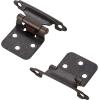 imageRavinte 12 Overlay Cabinet Hinges  30 Pack 15 Pairs Black SemiConcealed Face Mount Hardware  SelfClosing Decorative Kitchen Cupboard Hinges With Door BumpersAntique Copper
