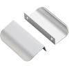 imageRavinte 15 Pack Finger Pulls for Cabinets  64mm252in Hole Center Tab Handle  Silver Edge Pulls Concealed Handles for Kitchen Drawer  80mm315in Length5