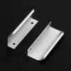 imageRavinte 15 Pack Finger Pulls for Cabinets  64mm252in Hole Center Tab Handle  Silver Edge Pulls Concealed Handles for Kitchen Drawer  80mm315in Length5