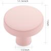 imageRavinte 25 Pack Drawer Pulls 114 Inch Kitchen Cabinet Knobs Solid Round Dresser Drawer Knobs Matte Black Dresser Knobs Drawer Knobs Simple Cabinet Hardware for Cupboard Drawer PullsPink