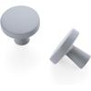 imageRavinte 25 Pack Drawer Pulls 114 Inch Kitchen Cabinet Knobs Solid Round Dresser Drawer Knobs Matte Black Dresser Knobs Drawer Knobs Simple Cabinet Hardware for Cupboard Drawer PullsGray