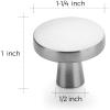 imageRavinte 25 Pack Drawer Pulls 114 Inch Kitchen Cabinet Knobs Solid Round Dresser Drawer Knobs Matte Black Dresser Knobs Drawer Knobs Simple Cabinet Hardware for Cupboard Drawer PullsBrushed Nickel