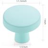 imageRavinte 25 Pack Drawer Pulls 114 Inch Kitchen Cabinet Knobs Solid Round Dresser Drawer Knobs Matte Black Dresser Knobs Drawer Knobs Simple Cabinet Hardware for Cupboard Drawer PullsGreen