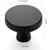imageRavinte 25 Pack Drawer Pulls 114 Inch Kitchen Cabinet Knobs Solid Round Dresser Drawer Knobs Matte Black Dresser Knobs Drawer Knobs Simple Cabinet Hardware for Cupboard Drawer PullsMatte Black