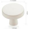 imageRavinte 25 Pack Drawer Pulls 114 Inch Kitchen Cabinet Knobs Solid Round Dresser Drawer Knobs Matte Black Dresser Knobs Drawer Knobs Simple Cabinet Hardware for Cupboard Drawer PullsWhite