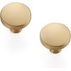 imageRavinte 25 Pack Drawer Pulls 114 Inch Kitchen Cabinet Knobs Solid Round Dresser Drawer Knobs Matte Black Dresser Knobs Drawer Knobs Simple Cabinet Hardware for Cupboard Drawer PullsChampagne Bronze