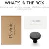 imageRavinte 25 Pack Drawer Pulls 114 Inch Kitchen Cabinet Knobs Solid Round Dresser Drawer Knobs Matte Black Dresser Knobs Drawer Knobs Simple Cabinet Hardware for Cupboard Drawer PullsMatte Black