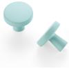imageRavinte 25 Pack Drawer Pulls 114 Inch Kitchen Cabinet Knobs Solid Round Dresser Drawer Knobs Matte Black Dresser Knobs Drawer Knobs Simple Cabinet Hardware for Cupboard Drawer PullsGreen
