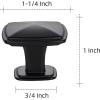 imageRavinte 25 Pack Matte Black Kitchen Cabinet Square Knob Single Hole Cabinet Hardware for Dresser Drawer Pulls and KnobsBlack