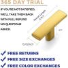 imageRavinte 30 Pack 134 inch Curved Cabinet Pulls Matte Black Kitchen Cupboard Handles Cabinet Handles 175LengthBrushed Brass