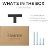 imageRavinte 30 Pack Solid 3 Inch Center to Center Slim Square Bar Drawer Handles Kitchen Cabinet Handles Black Drawer Pulls Kitchen Cabinet Hardware Kitchen Handles Matte Black Cabinet Pulls25