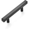 imageRavinte 35 Pack 5 inch Square Cabinet Pulls Matte Black Stainless Steel Kitchen Drawer Pulls Cabinet Handles 5Length 3 Hole CenterBlack