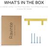 imageRavinte 35 Pack 5 inch Square Cabinet Pulls Matte Black Stainless Steel Kitchen Drawer Pulls Cabinet Handles 5Length 3 Hole CenterBrushed Brass