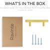 imageRavinte 35 Pack 5 inch Square Cabinet Pulls Matte Black Stainless Steel Kitchen Drawer Pulls Cabinet Handles 5Length 3 Hole CenterBrushed Brass