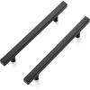 imageRavinte 35 Pack 738 Square Cabinet Pulls Matte Black Stainless Steel Kitchen Drawer Pulls Cabinet Handles 738Length5 Hole CenterBlack
