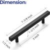 imageRavinte 35 Pack 738 Square Cabinet Pulls Matte Black Stainless Steel Kitchen Drawer Pulls Cabinet Handles 738Length5 Hole CenterBlack