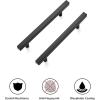 imageRavinte 35 Pack 738 Square Cabinet Pulls Matte Black Stainless Steel Kitchen Drawer Pulls Cabinet Handles 738Length5 Hole CenterBlack