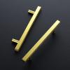 imageRavinte 35 Pack 738 Square Cabinet Pulls Matte Black Stainless Steel Kitchen Drawer Pulls Cabinet Handles 738Length5 Hole CenterBrushed Brass