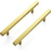 imageRavinte 35 Pack 738 Square Cabinet Pulls Matte Black Stainless Steel Kitchen Drawer Pulls Cabinet Handles 738Length5 Hole CenterBrushed Brass