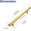 imageRavinte 35 Pack 738 Square Cabinet Pulls Matte Black Stainless Steel Kitchen Drawer Pulls Cabinet Handles 738Length5 Hole CenterBrushed Brass