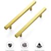 imageRavinte 35 Pack 738 Square Cabinet Pulls Matte Black Stainless Steel Kitchen Drawer Pulls Cabinet Handles 738Length5 Hole CenterBrushed Brass