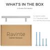 imageRavinte 35 Pack 738 Square Cabinet Pulls Matte Black Stainless Steel Kitchen Drawer Pulls Cabinet Handles 738Length5 Hole CenterBrushed Nickel