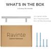 imageRavinte 35 Pack 738 Square Cabinet Pulls Matte Black Stainless Steel Kitchen Drawer Pulls Cabinet Handles 738Length5 Hole CenterBrushed Nickel