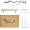 imageRavinte 35 Pack 738 Square Cabinet Pulls Matte Black Stainless Steel Kitchen Drawer Pulls Cabinet Handles 738Length5 Hole CenterBrushed Nickel
