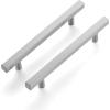 imageRavinte 35 Pack 738 Square Cabinet Pulls Matte Black Stainless Steel Kitchen Drawer Pulls Cabinet Handles 738Length5 Hole CenterBrushed Nickel