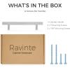 imageRavinte 35 Pack 738 Square Cabinet Pulls Matte Black Stainless Steel Kitchen Drawer Pulls Cabinet Handles 738Length5 Hole CenterBrushed Nickel