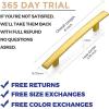 imageRavinte 5 Pack  6 Curved Cabinet Pulls Matte Black Kitchen Drawer Pulls Arch Cabinet Handles 6Length 375 Hole CenterBrushed Brass
