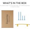 imageRavinte 5 Pack  6 Curved Cabinet Pulls Matte Black Kitchen Drawer Pulls Arch Cabinet Handles 6Length 375 Hole CenterBrushed Brass