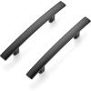 imageRavinte 55 Pack  5316 Curved Cabinet Pulls Matte Black Kitchen Drawer Pulls Arch Cabinet Handles 5316Length 3 Hole CenterBlack