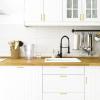 imageRavinte 55 Pack  5316 Curved Cabinet Pulls Matte Black Kitchen Drawer Pulls Arch Cabinet Handles 5316Length 3 Hole CenterBrushed Brass