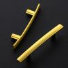 imageRavinte 55 Pack  5316 Curved Cabinet Pulls Matte Black Kitchen Drawer Pulls Arch Cabinet Handles 5316Length 3 Hole CenterBrushed Brass