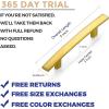 imageRavinte 55 Pack  5316 Curved Cabinet Pulls Matte Black Kitchen Drawer Pulls Arch Cabinet Handles 5316Length 3 Hole CenterBrushed Brass