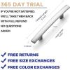 imageRavinte 55 Pack  5316 Curved Cabinet Pulls Matte Black Kitchen Drawer Pulls Arch Cabinet Handles 5316Length 3 Hole CenterBrushed Nickel
