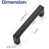 imageRavinte Square Cabinet Handles 10 Pack Solid Kitchen Cabinet Pulls Drawer Pulls Kitchen Cabinet Hardware Flat Handles 3 Inch Matte Black10