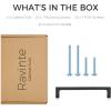 imageRavinte Square Cabinet Handles 10 Pack Solid Kitchen Cabinet Pulls Drawer Pulls Kitchen Cabinet Hardware Flat Handles 3 Inch Matte Black10