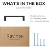 imageRavinte Square Cabinet Handles 10 Pack Solid Kitchen Cabinet Pulls Drawer Pulls Kitchen Cabinet Hardware Flat Handles 3 Inch Matte Black10